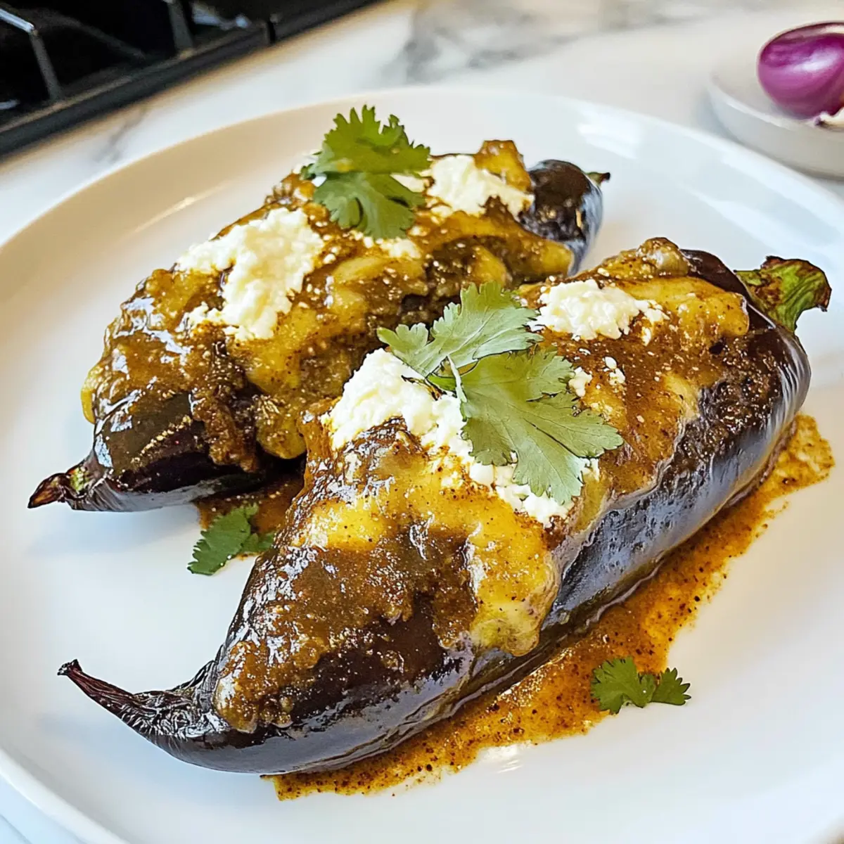 Mole gefüllte Chiles: Perfekte Poblano Häppchen