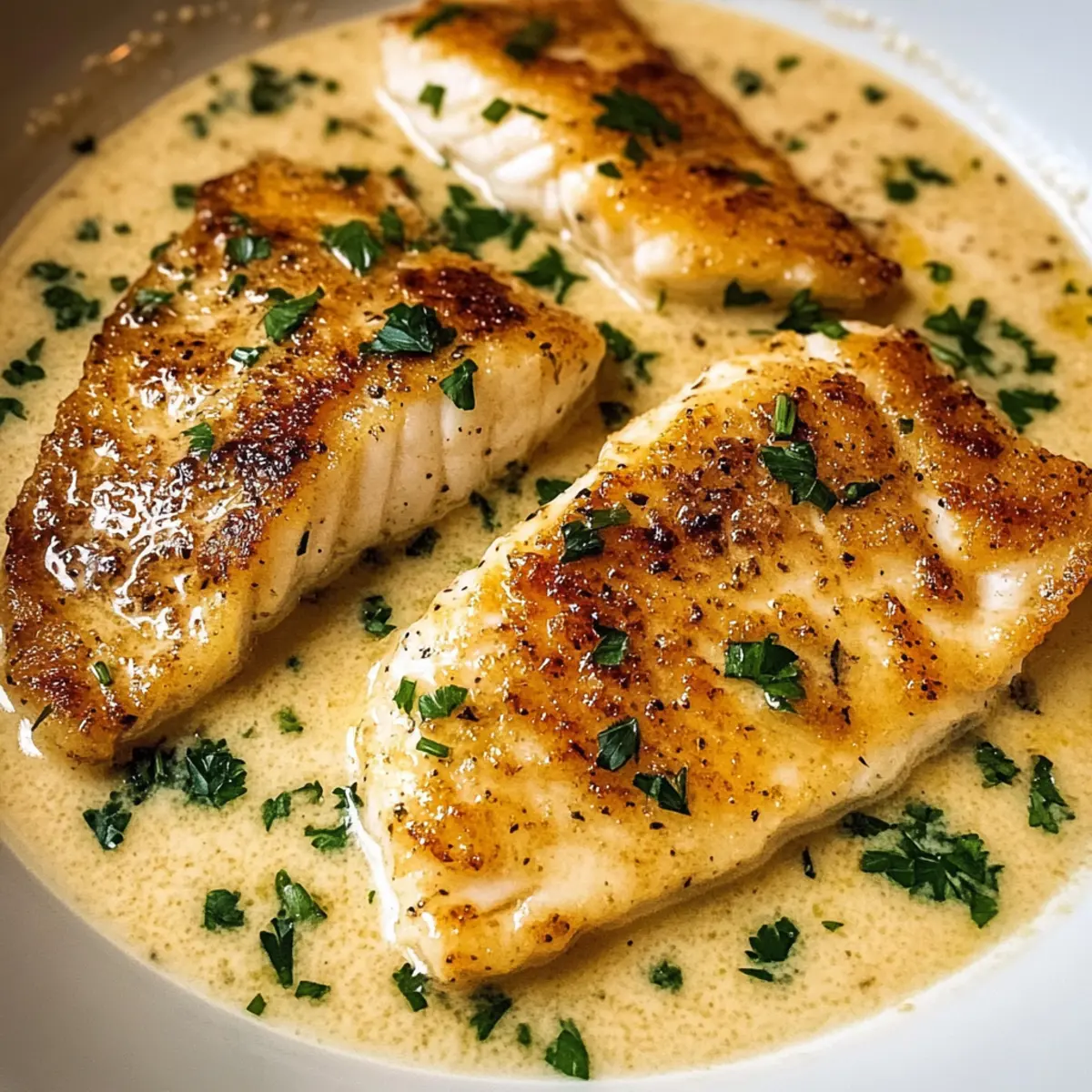 Gebratene Tilapia mit Zitronen-Knoblauch-Cremesauce Rezept