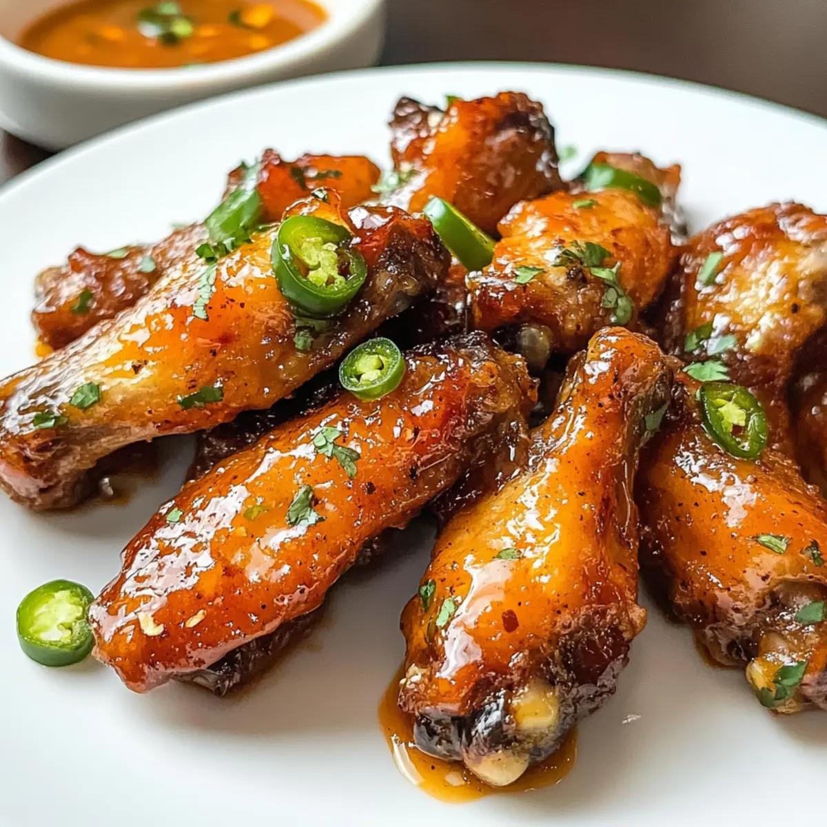 Pfirsich Jalapeño Flügel für Game Day genießen