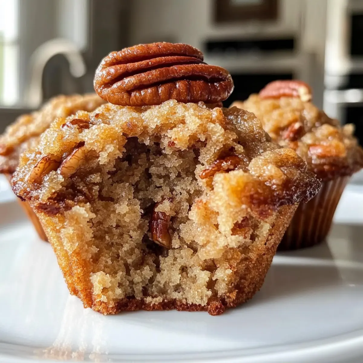 Pekannusskuchen brauner Zuckermuffins Genuss pur
