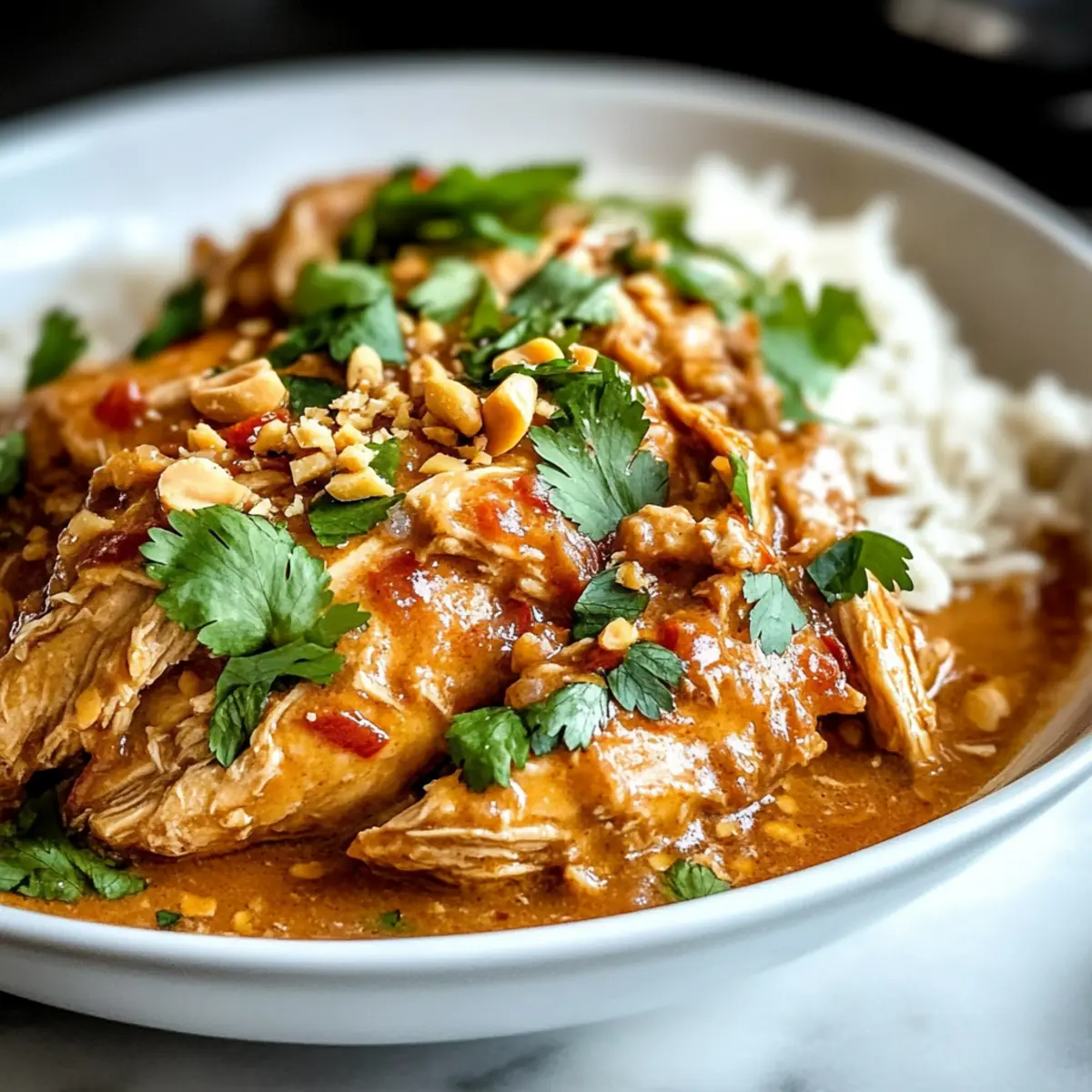 Schmortopf Erdnuss Hähnchen für gemütliche Abende