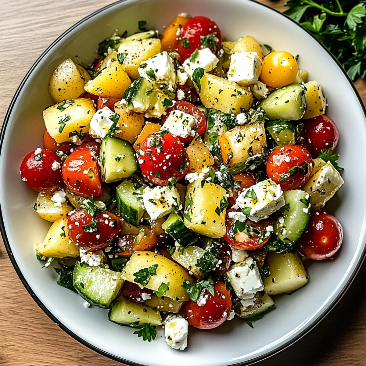 Kartoffelsalat mit mediterraner Frische