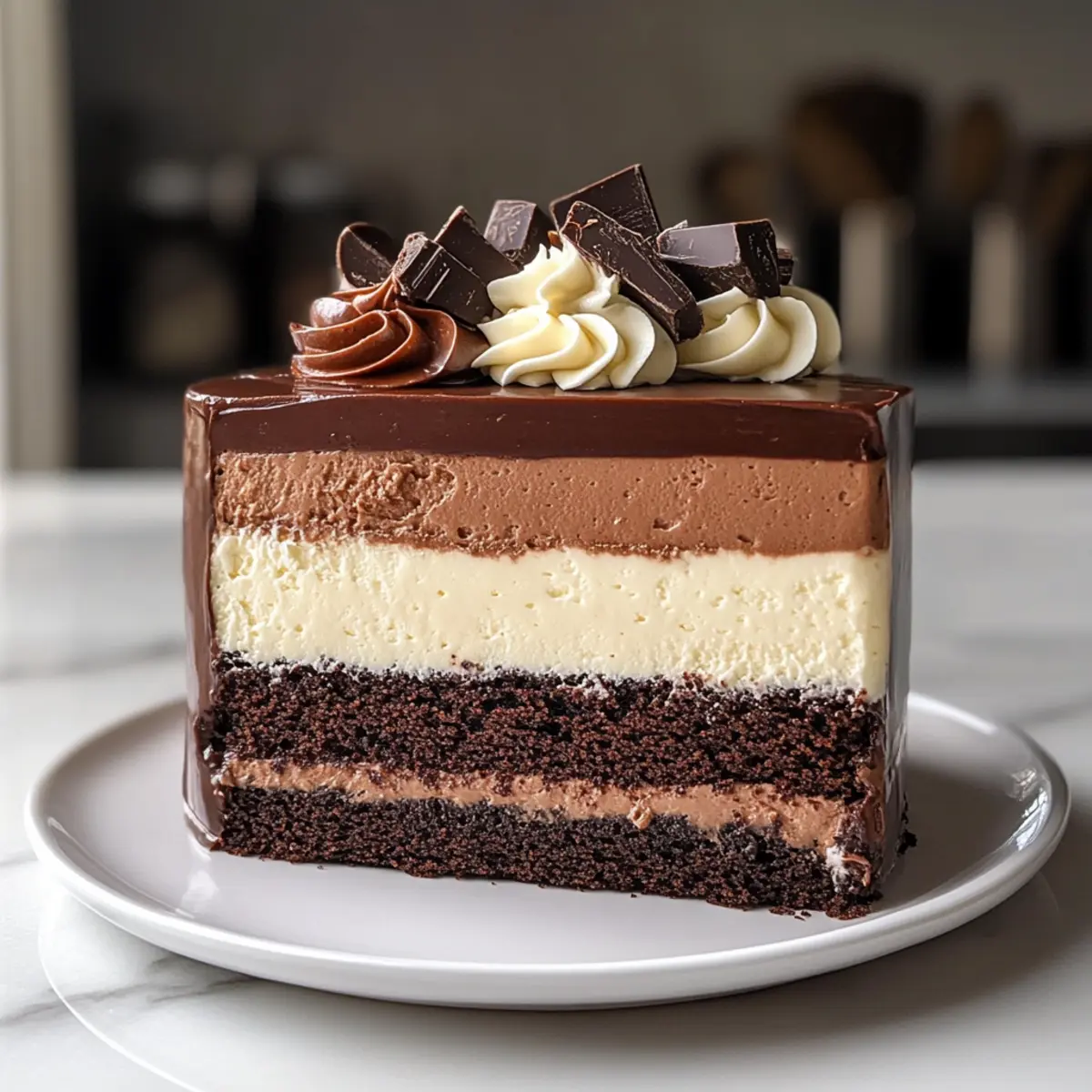 Tuxedo Kuchen – Dreifach Schokoladen Mousse Genuss