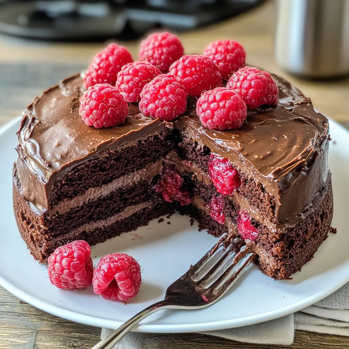 Veganer Schokoladen-Himbeerkuchen leicht gemacht