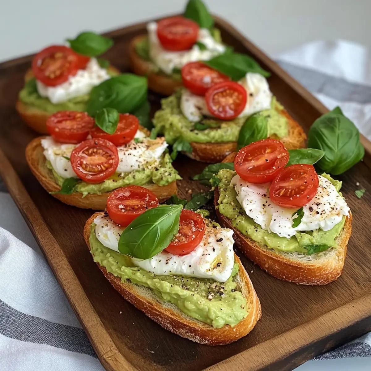 Avocado Burrata Bruschetta für den perfekten Genuss