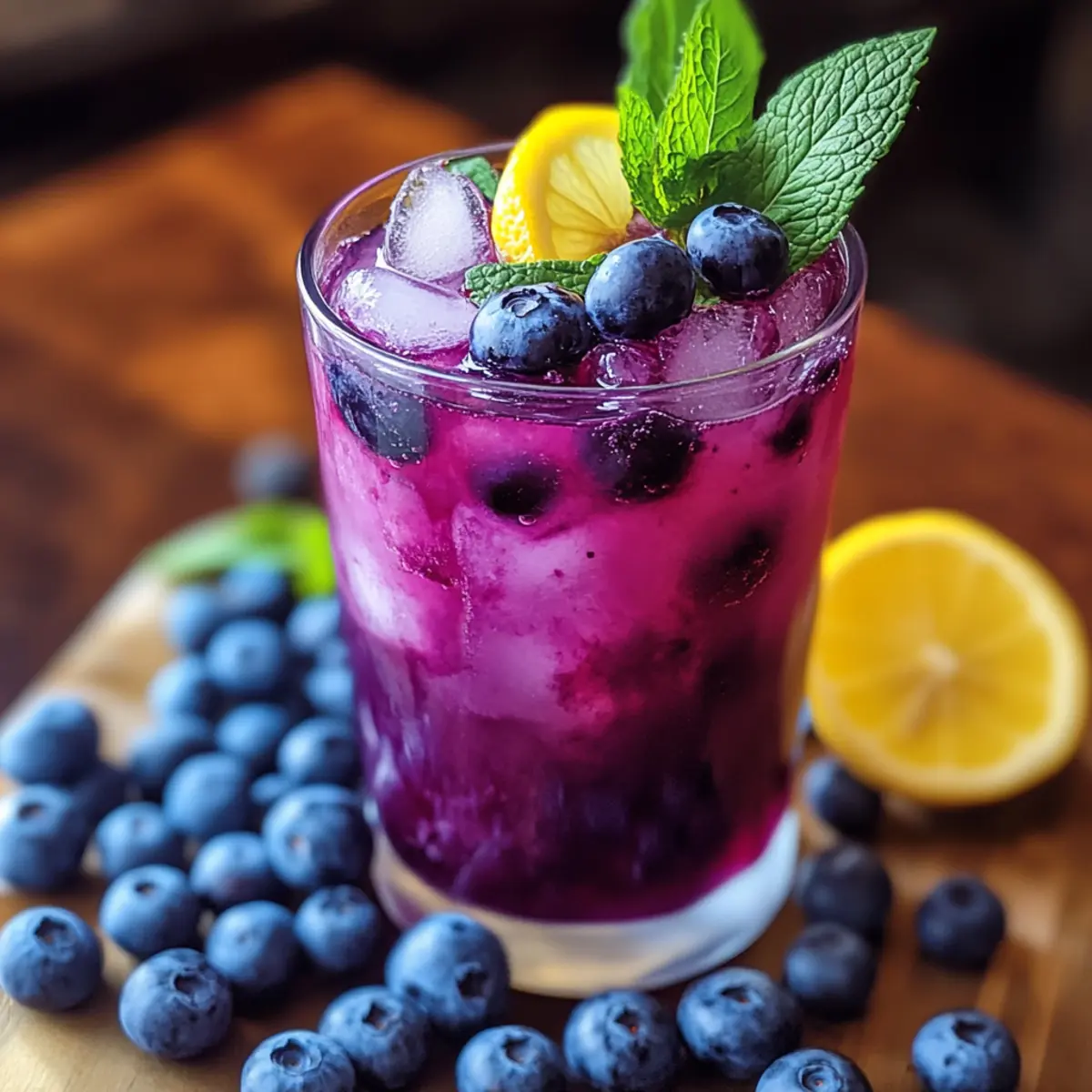 Erfrischende Blaubeer-Zitronen-Limonade für den Sommer
