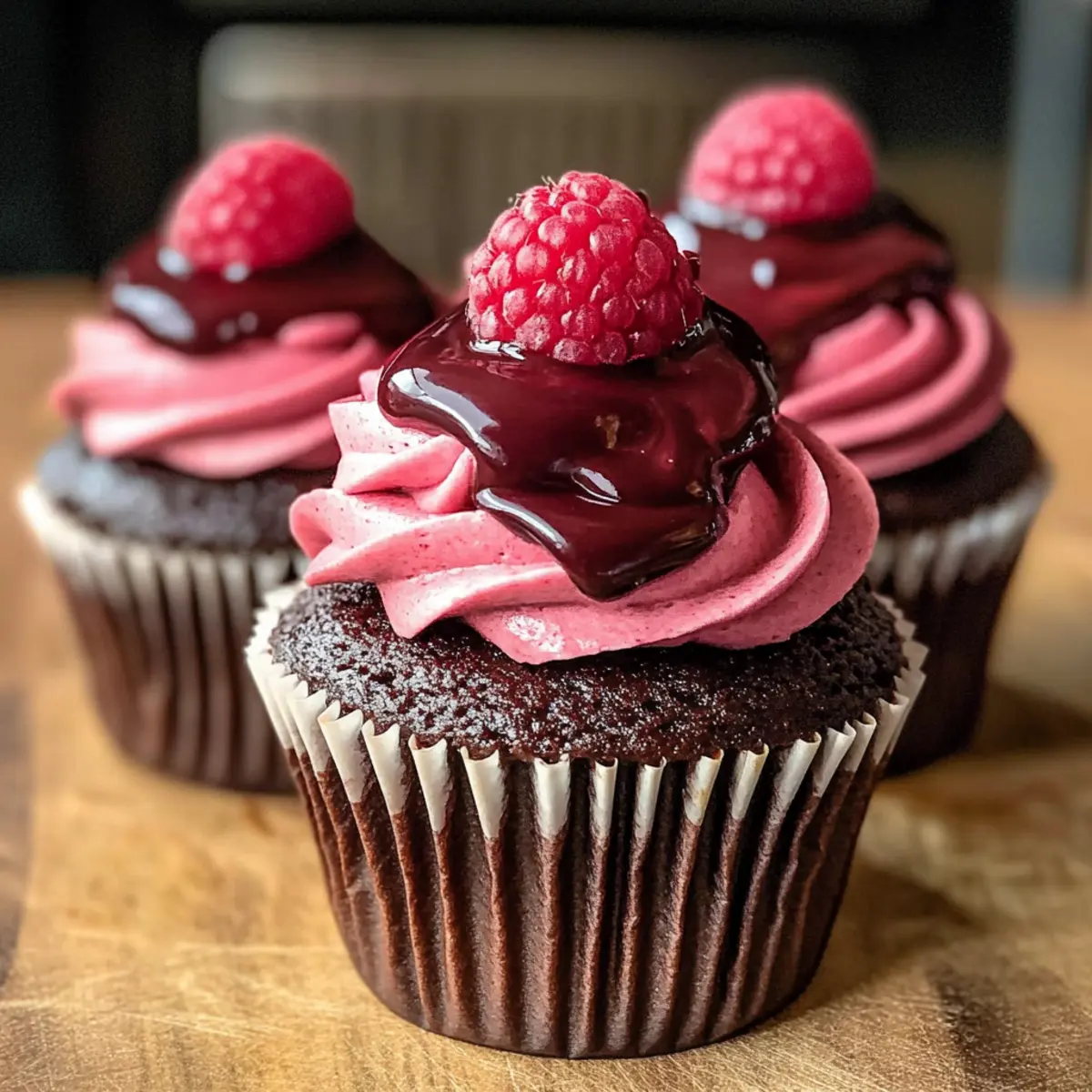 Saftige Schokoladen-Himbeeren-Cupcakes für jeden Anlass