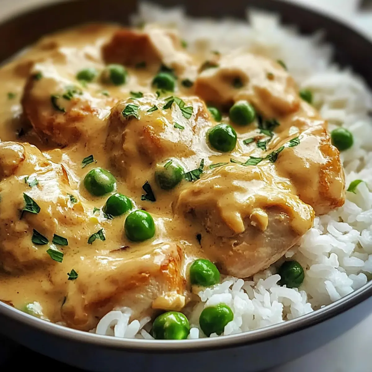 Cremiges Hähnchen mit Reis – Ein schnelles Familienessen