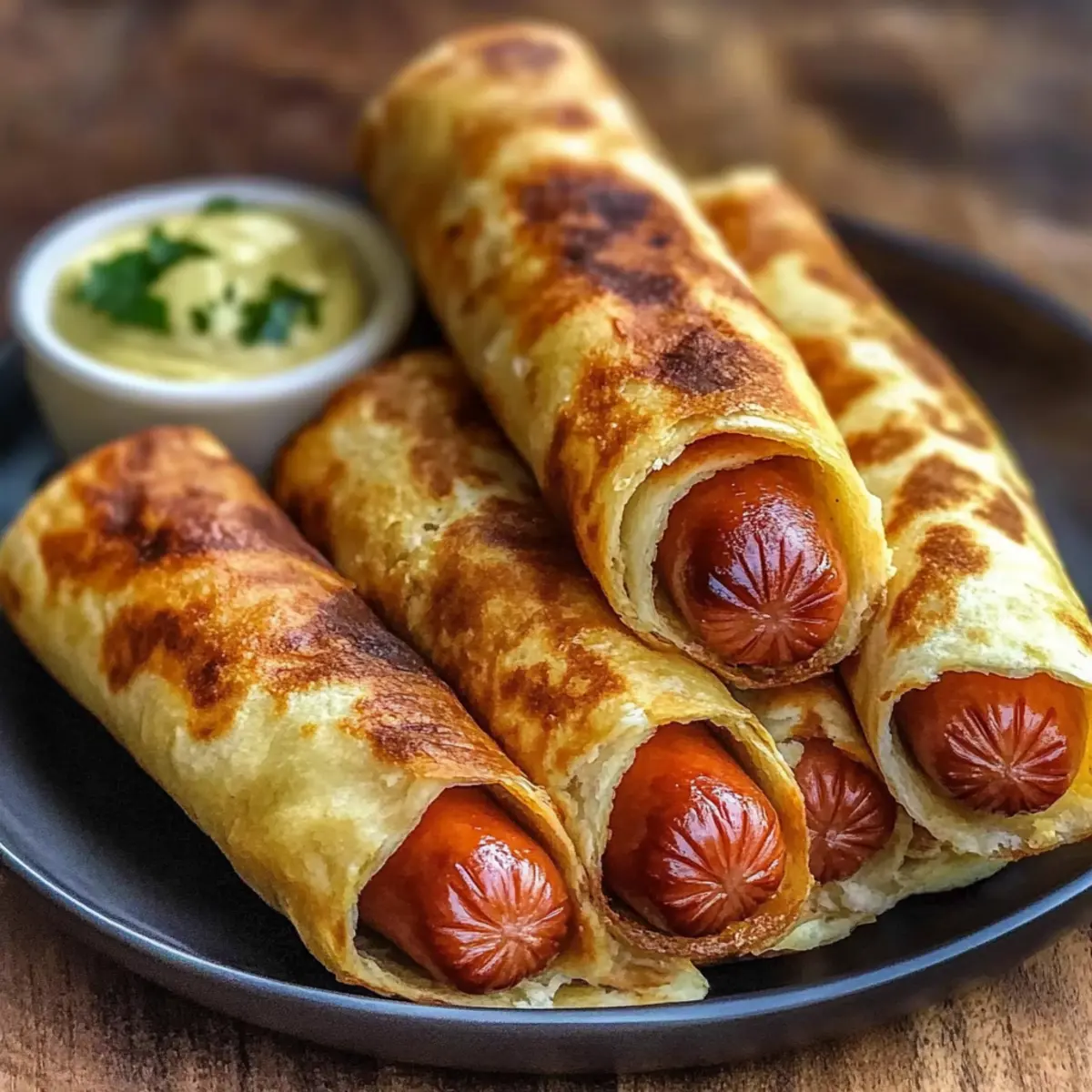 Gebackene Hot Dogs in Tortilla-Teig für jeden Anlass