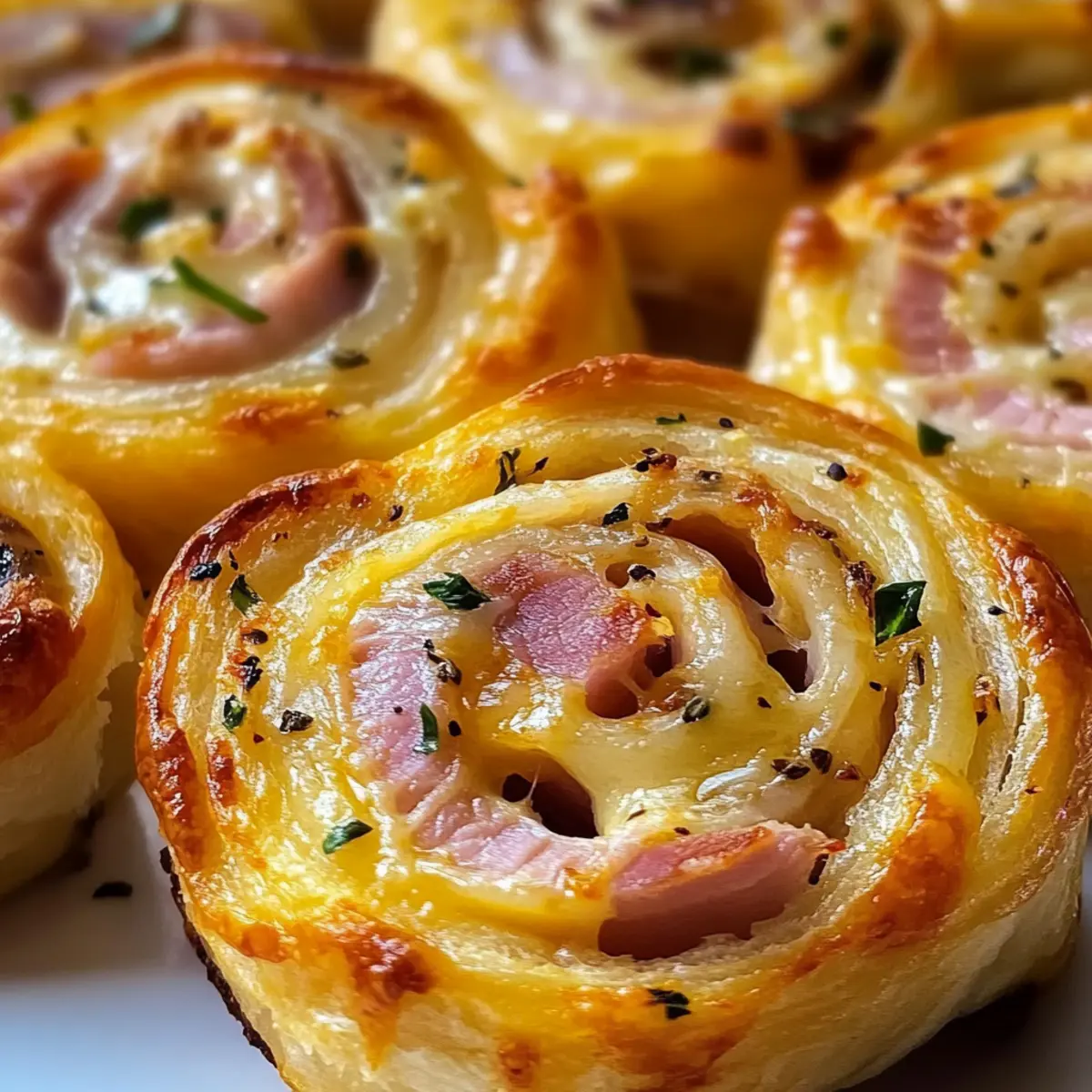 Schinken und Cheddar-Wickel für den perfekten Snack