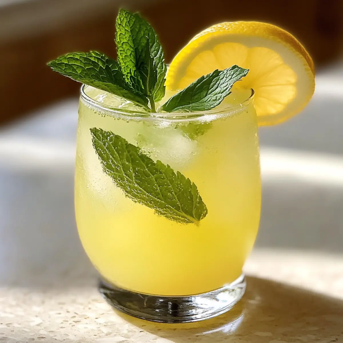 Hausgemachte Limonade mit Minze für heiße Tage