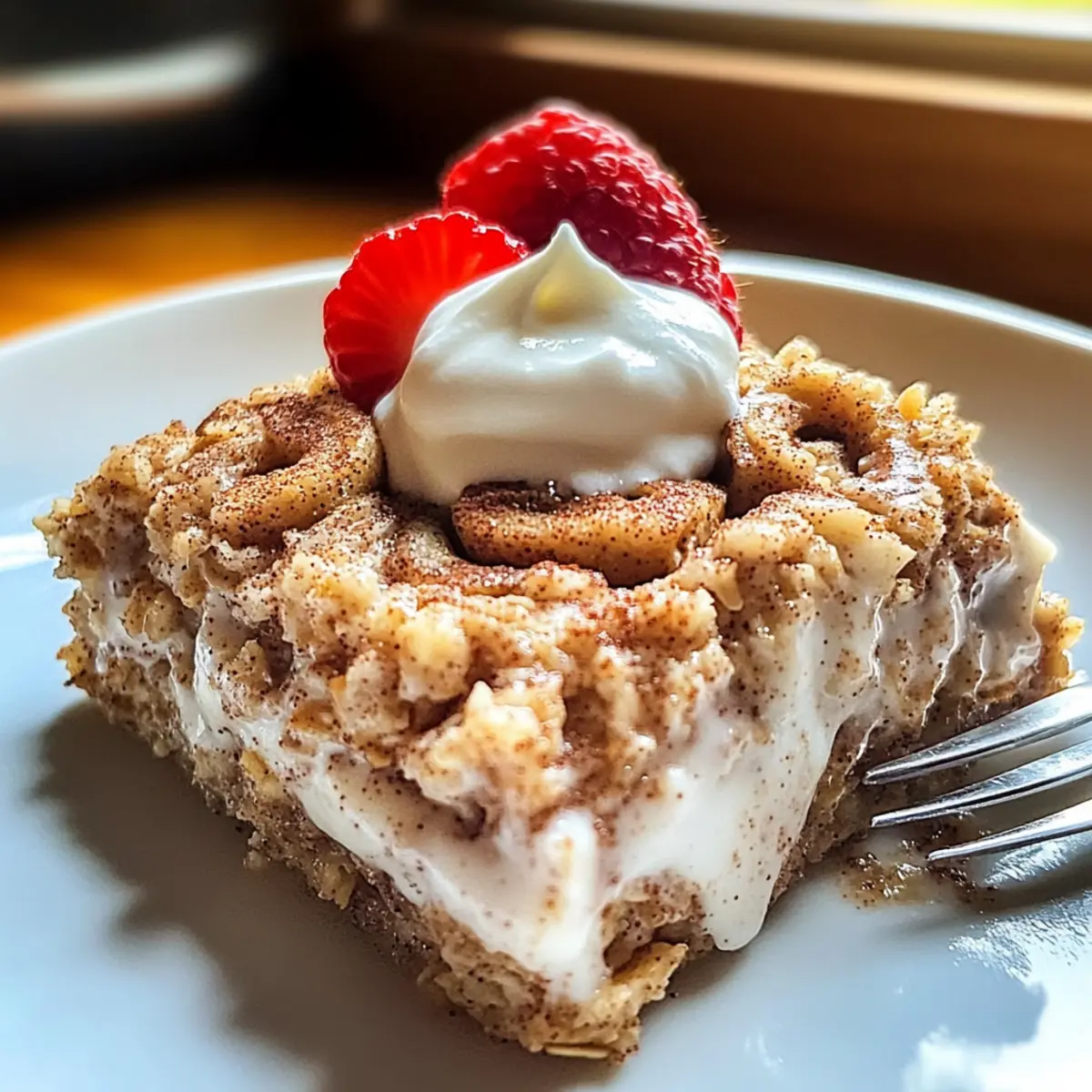 High Protein Cinnamon Roll Oat Bake für den perfekten Start