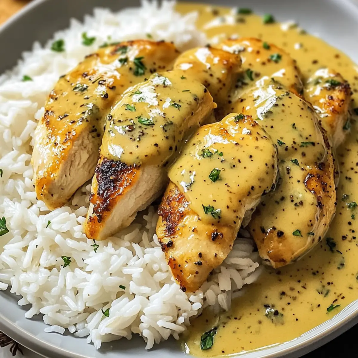 Honig Senf Hähnchen mit Reis – Schnelles Familienessen