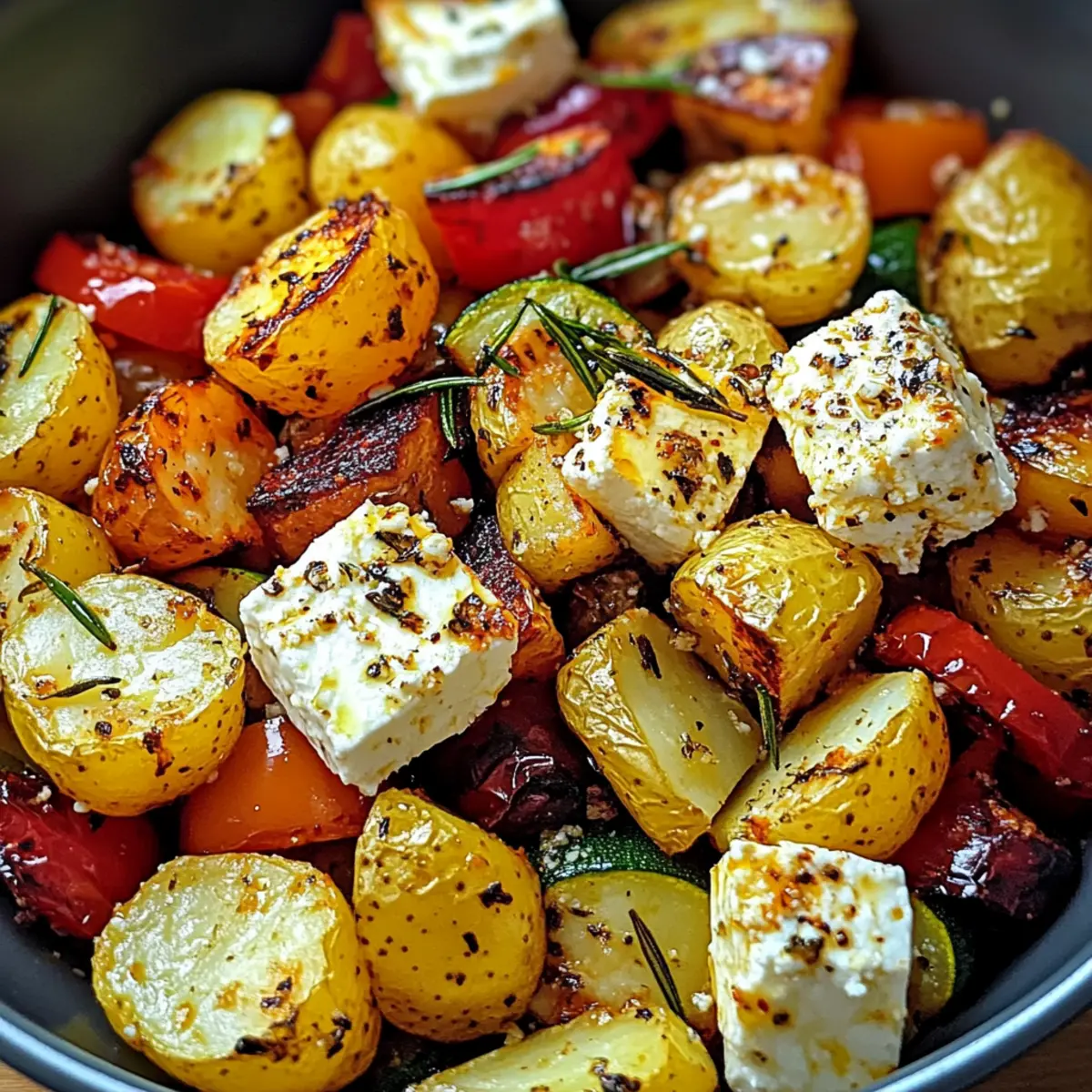 Köstliches Feta Kartoffeln Ofengemüse im Handumdrehen