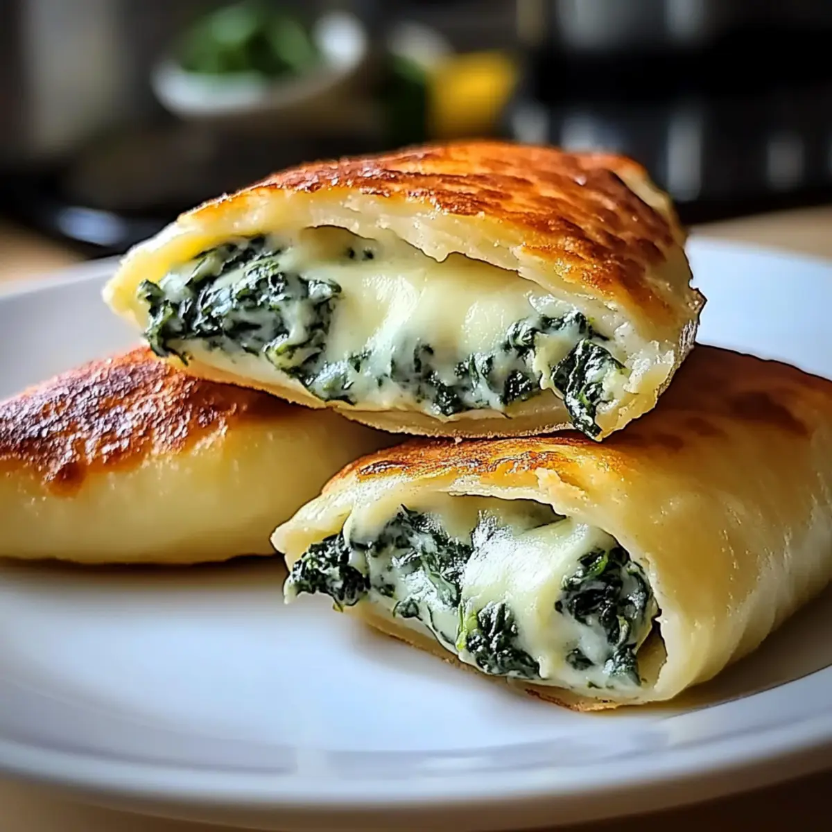 Kartoffeltaschen mit Spinat-Frischkäse Rezept