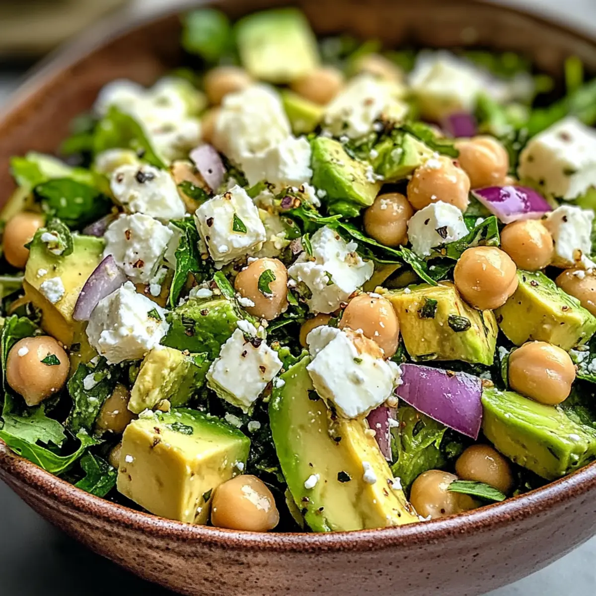 Kichererbsen Feta Avocado für frische Sommergerichte
