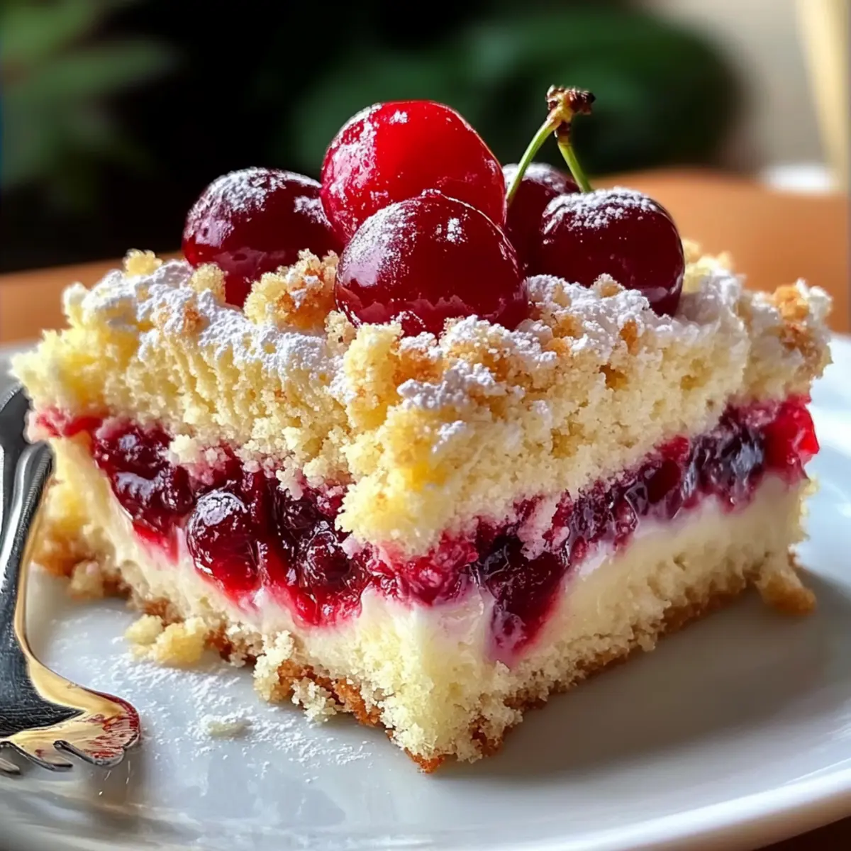 Kirschkuchen Streusel mit Vanillepudding zaubern