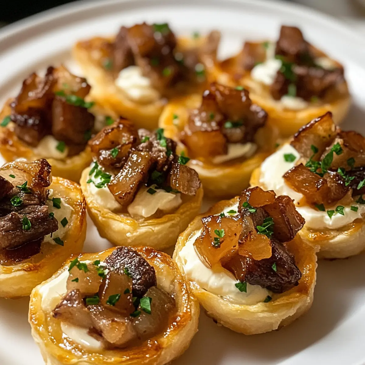 Crispy Mini Tarte Flambée Bites für jede Party