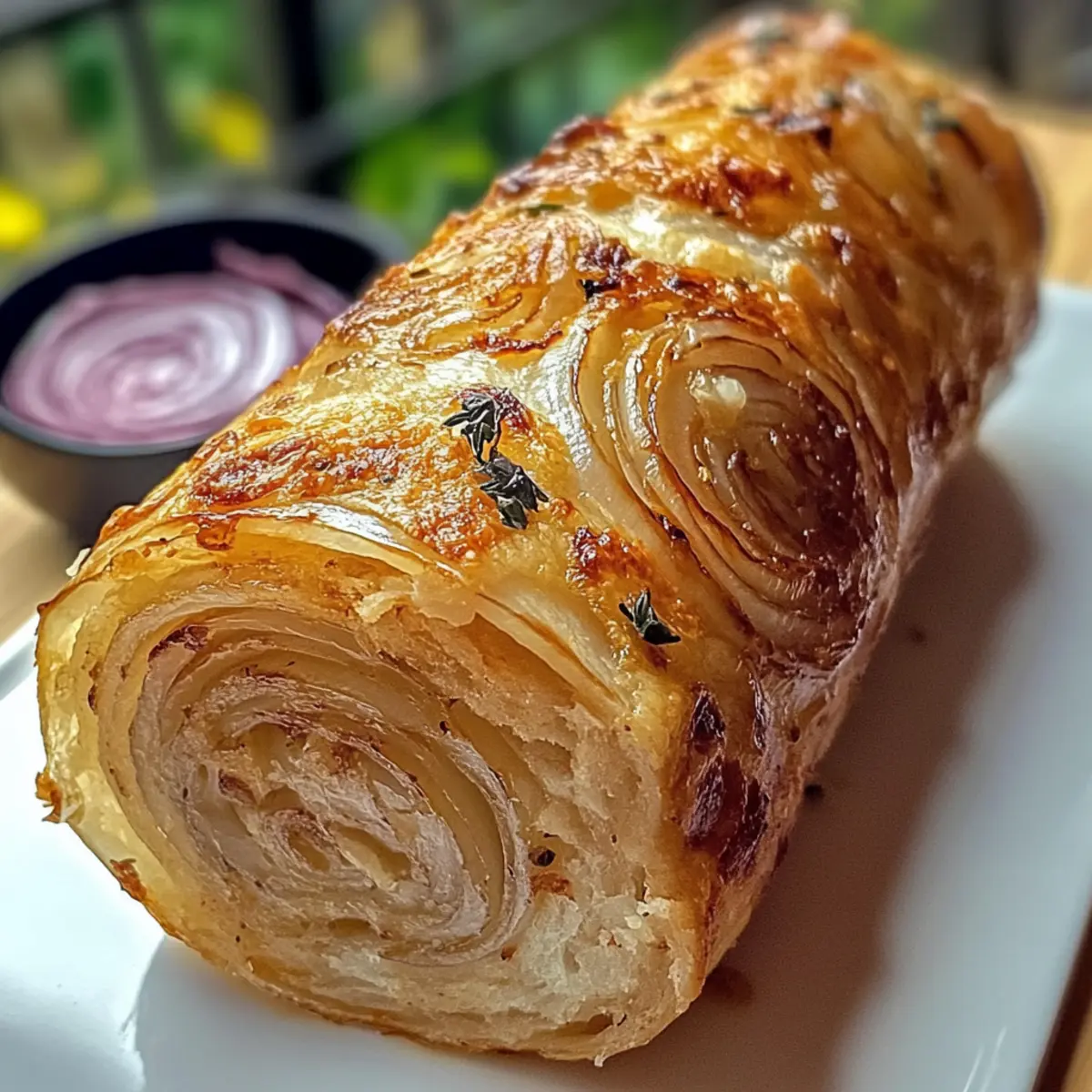 Knusprige Zwiebelrolle für den perfekten Snack