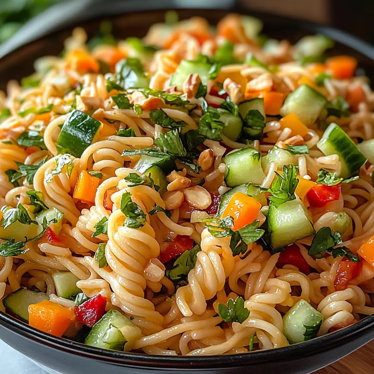 Limetten Crunch Nudelsalat für den perfekten Sommer