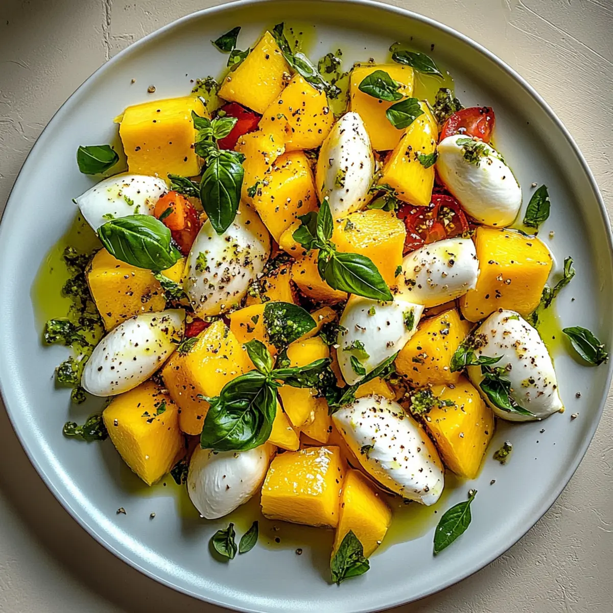 Mango-Mozzarella-Salat mit Limette & Chili genießen