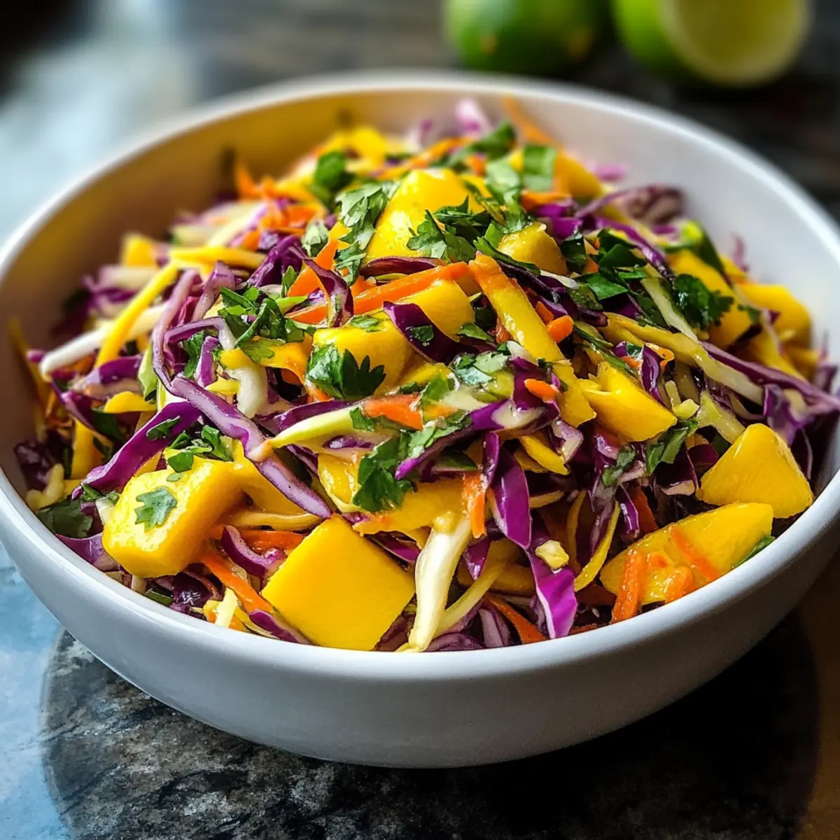 Schneller und einfacher Mango-Slaw für frische Sommertage