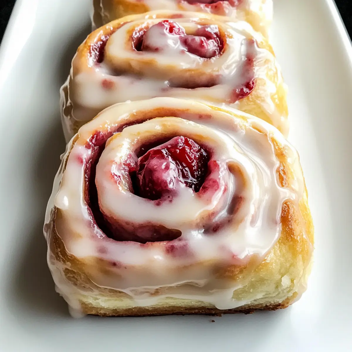 Himbeer-Zimtschnecken mit Zitronenglasur für den perfekten Brunch