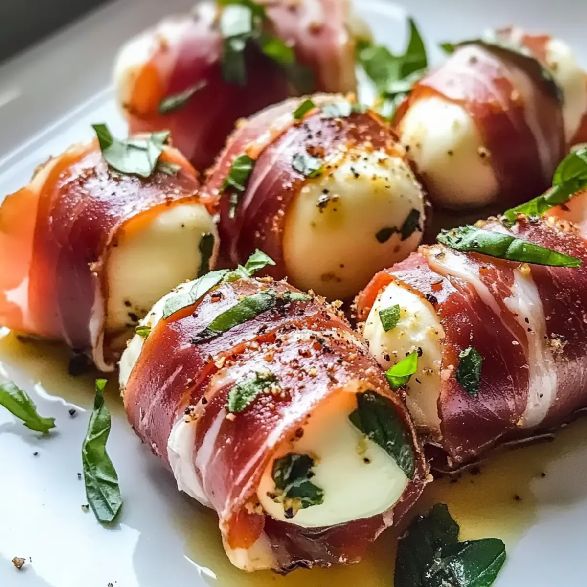 Rindfleisch-Prosciutto-Mozzarella-Häppchen ganz einfach
