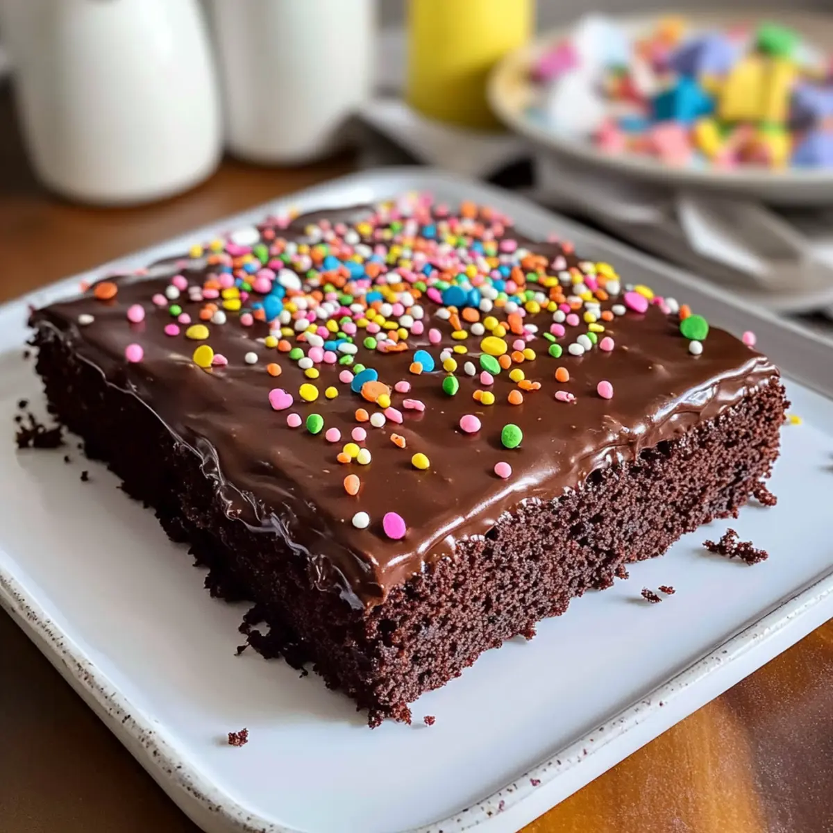 Schneller Schokokuchen vom Blech für Feste