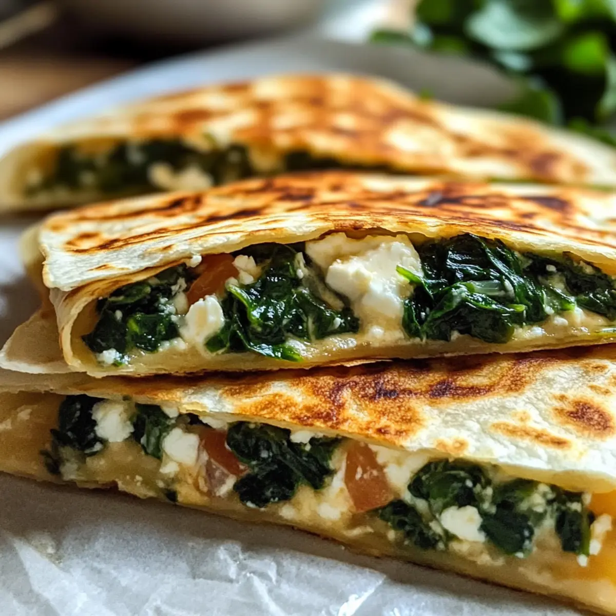 Spinat-Feta-Quesadillas in 15 Minuten genießen