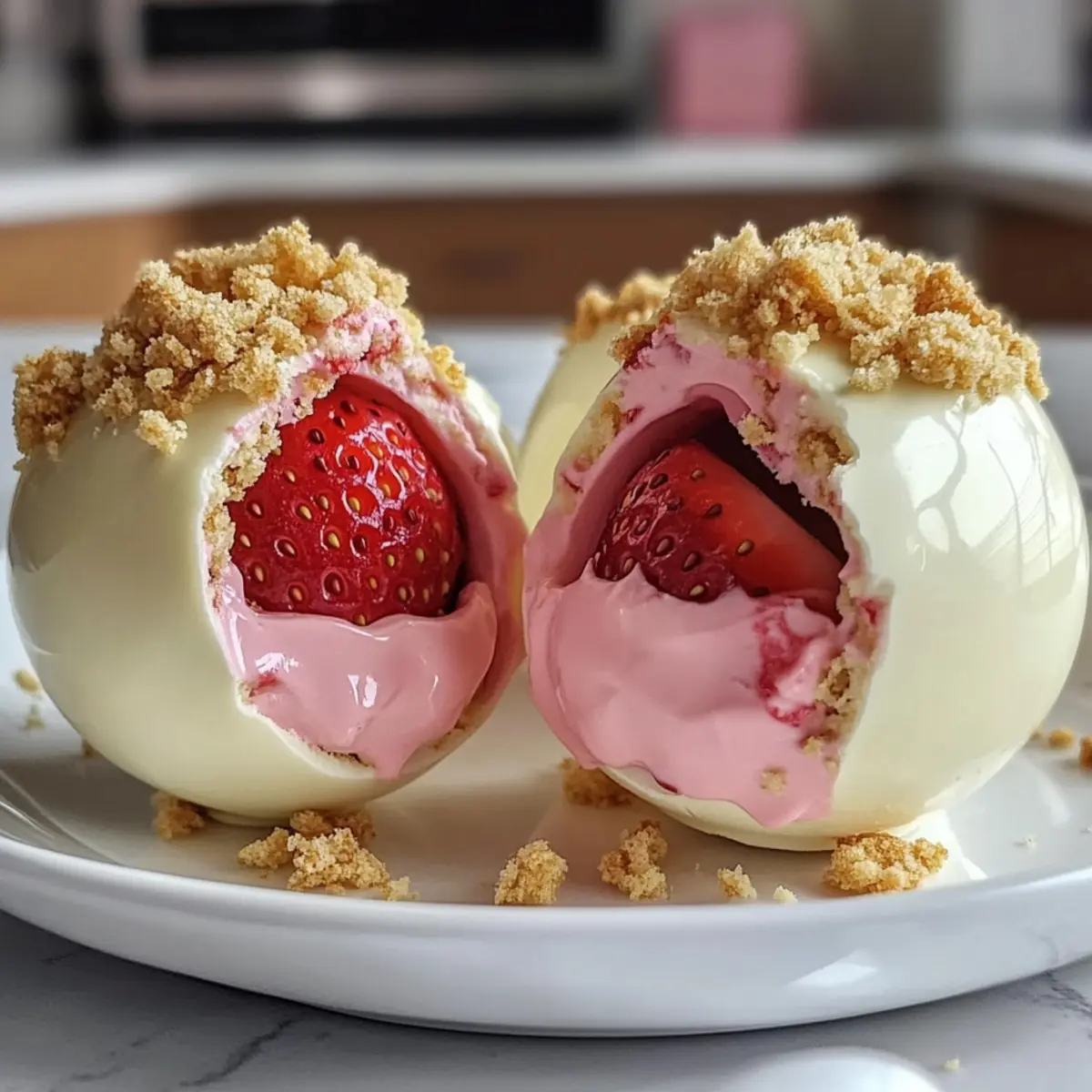 Erdbeer-Shortcake-Oster-Ei-Bomben für den perfekten Frühling