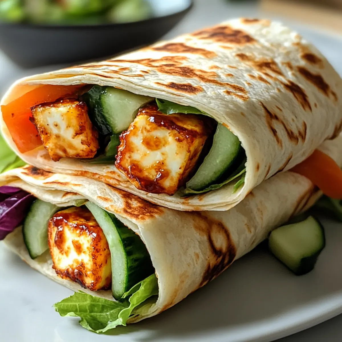Süße Chili Halloumi Wraps für schnelle Genussmomente