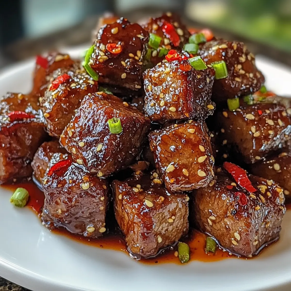 Süße und klebrige Steakstücke für einen schnellen Genuss