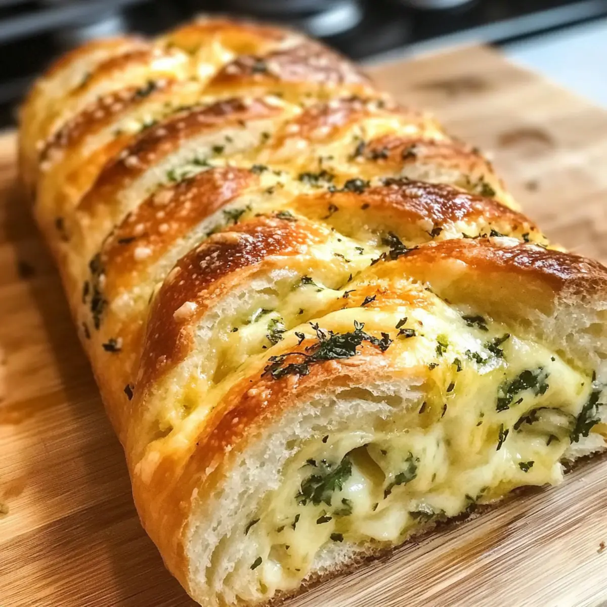 Wirbelbrot mit Knoblauch, Kräutern und Käse Genuss