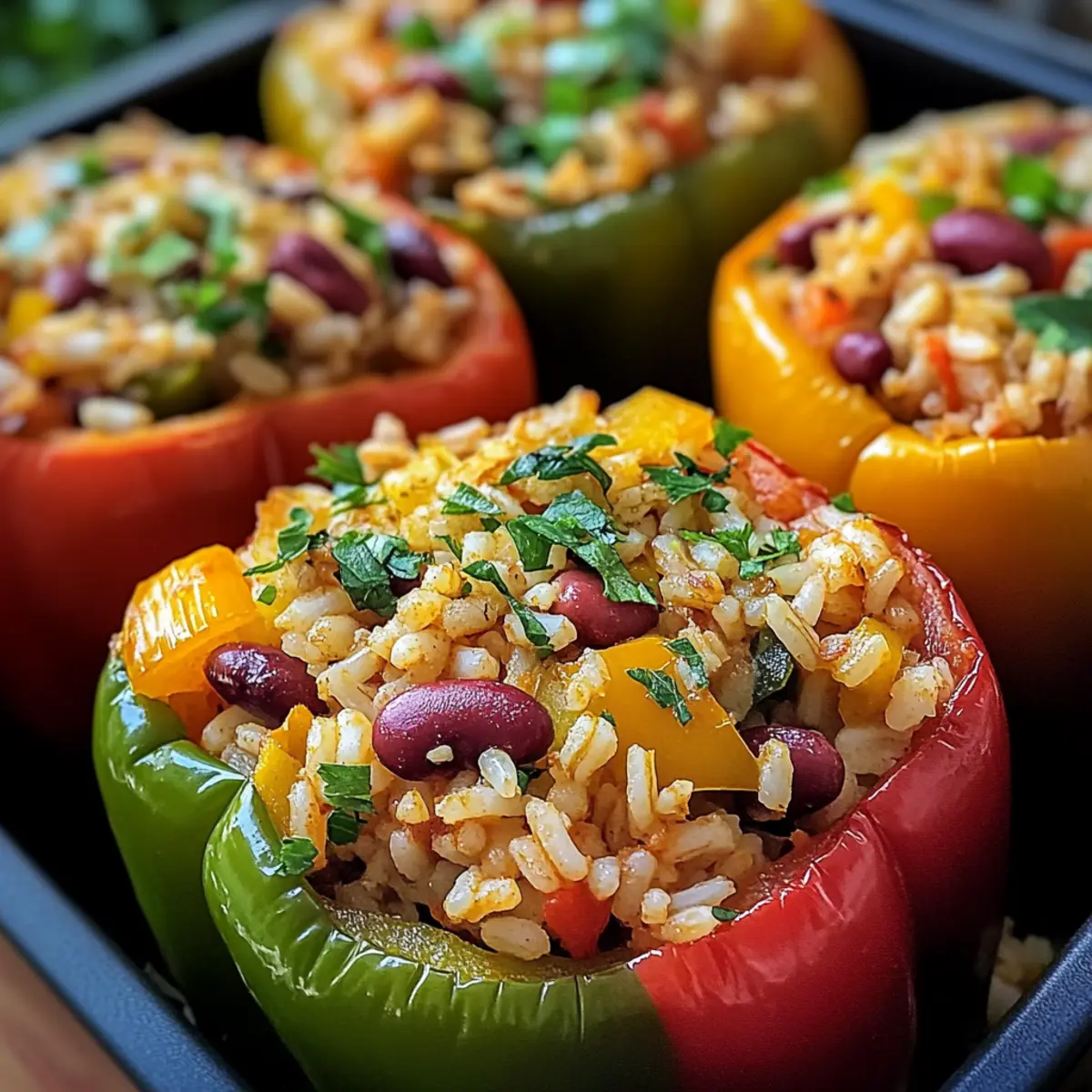 Vegetarische Gefüllte Paprika mit Reis einfach machen