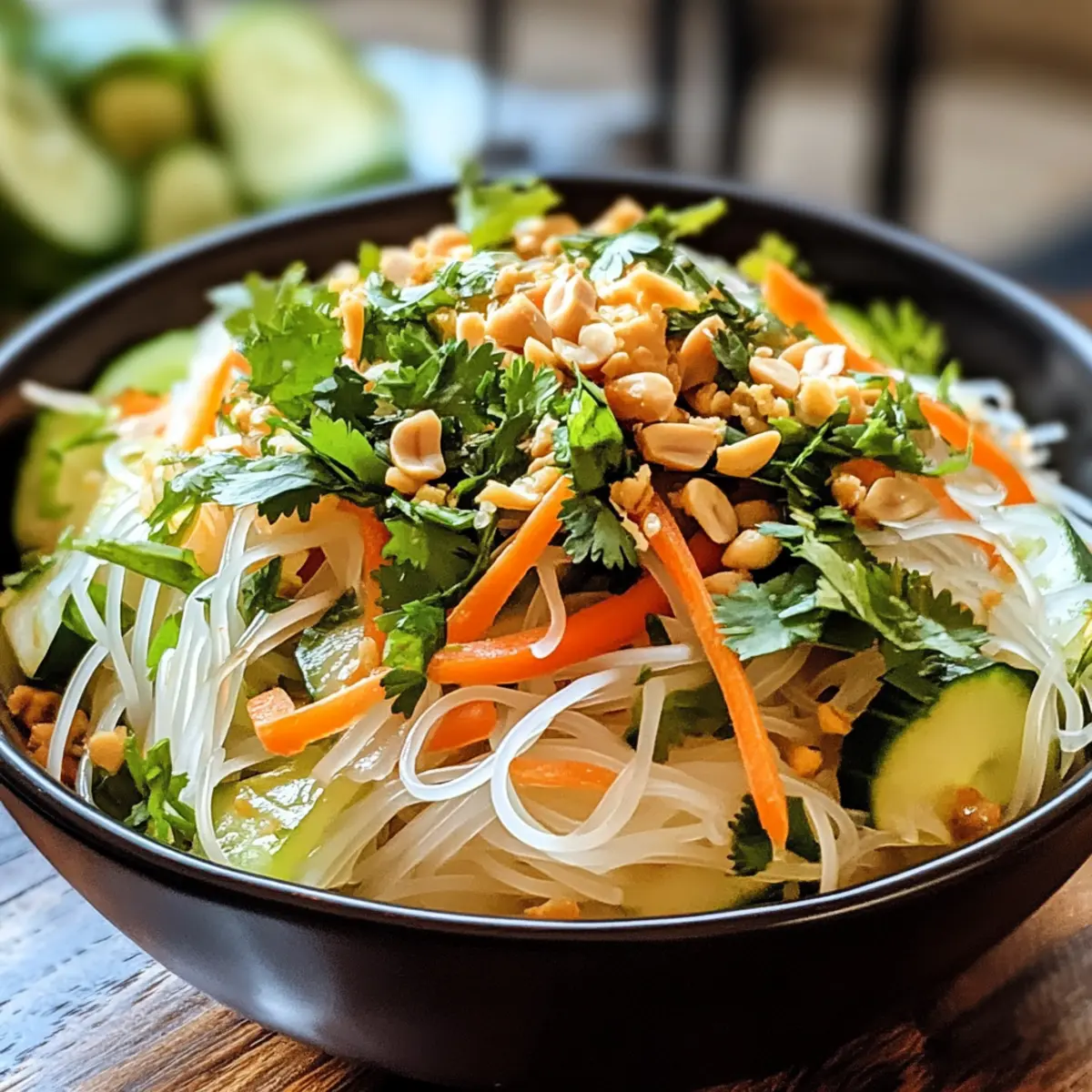 Vietnamesischer Nudelsalat mit würzigem Dressing Freude genießen