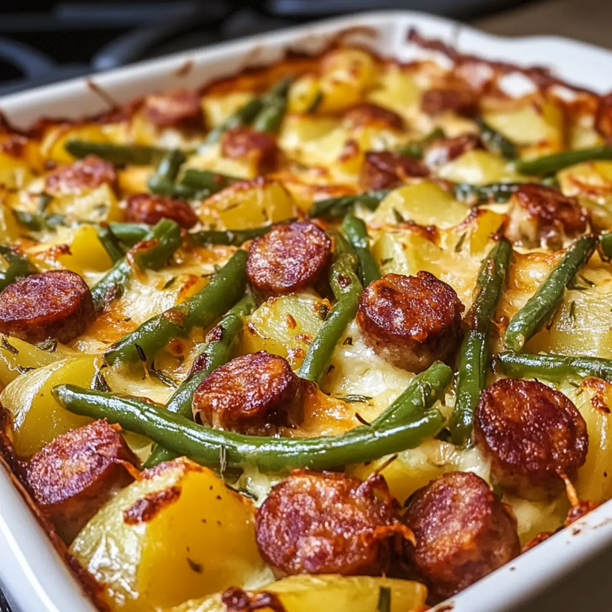 Wurst Bohne Kartoffel Auflauf: Herzhaft und Köstlich