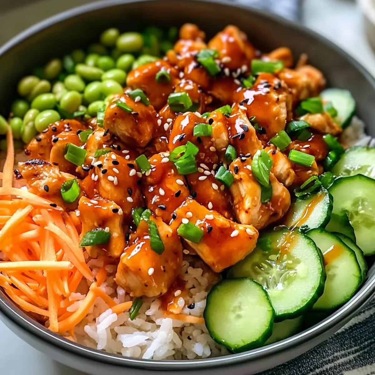 Bang Bang Hühnchen Schüssel für schnelle Abendessen