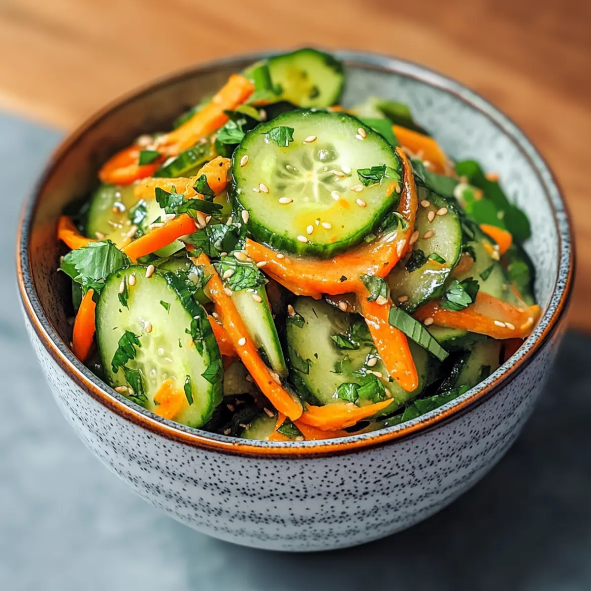 Erfrischender Asiatischer Gurkensalat für den Sommer