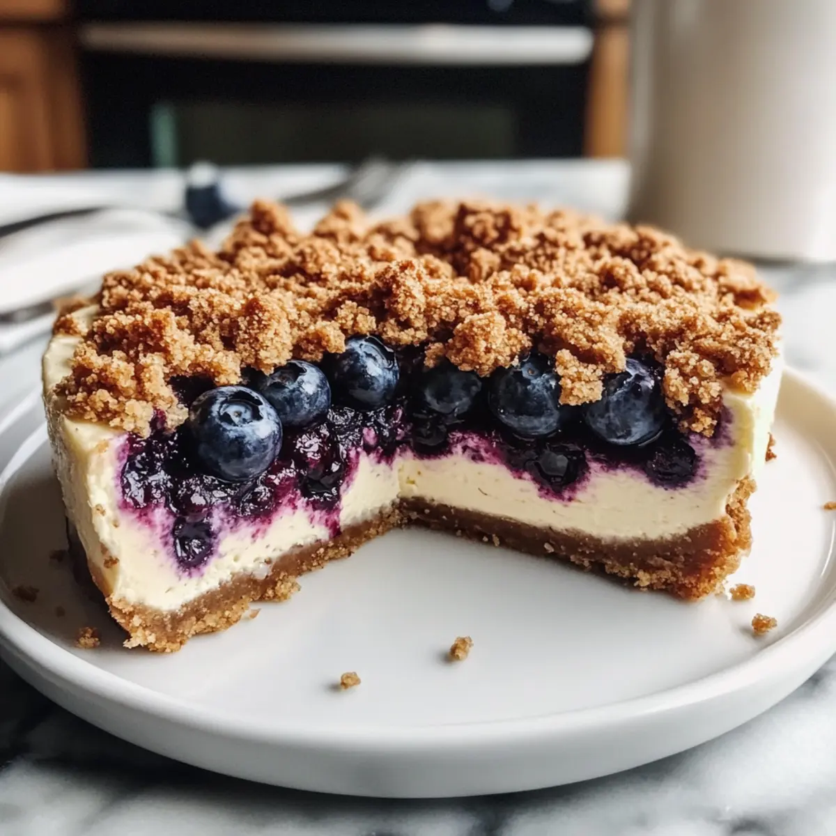 Blaubeer Crumble Käsekuchen für jeden Anlass