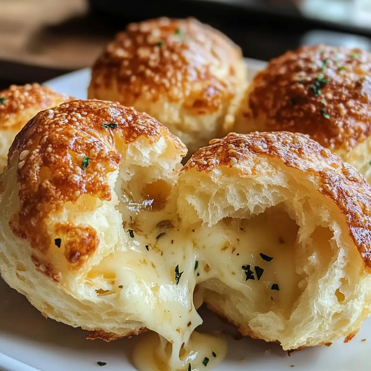Knusprige Buttrige Knoblauch-Käse-Bomben