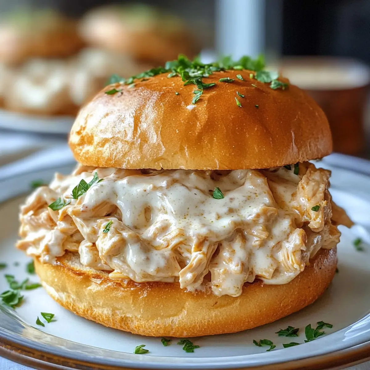 Hähnchen Alfredo Sloppy Joes für ein schnelles Abendessen