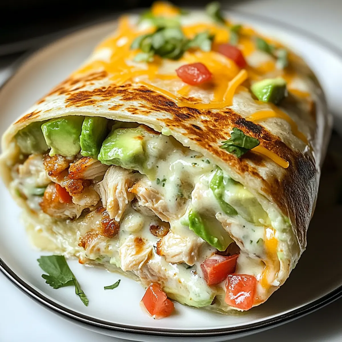 Hühnchen Avocado Ranch Burritos einfach selber machen