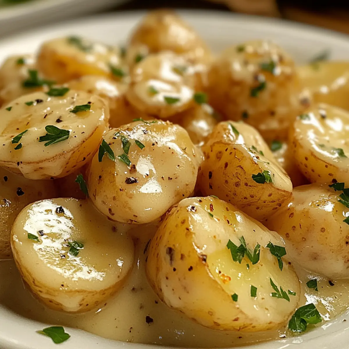 Cremige Knoblauchsoße für perfekte Baby-Kartoffeln