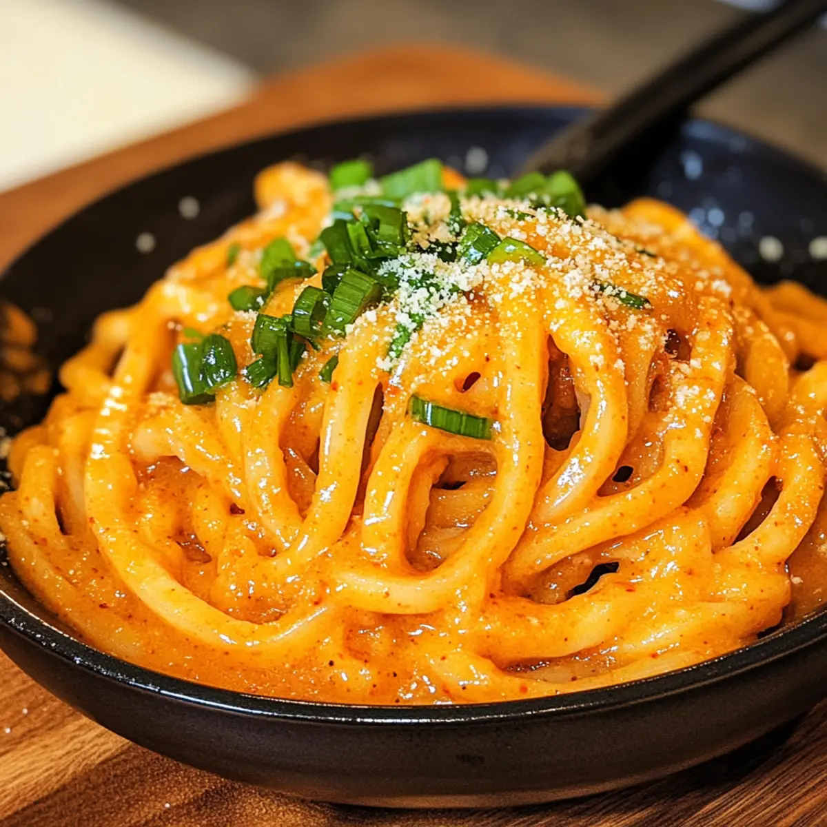 Cremige Gochujang Udon Nudeln für schnelle Genussmomente