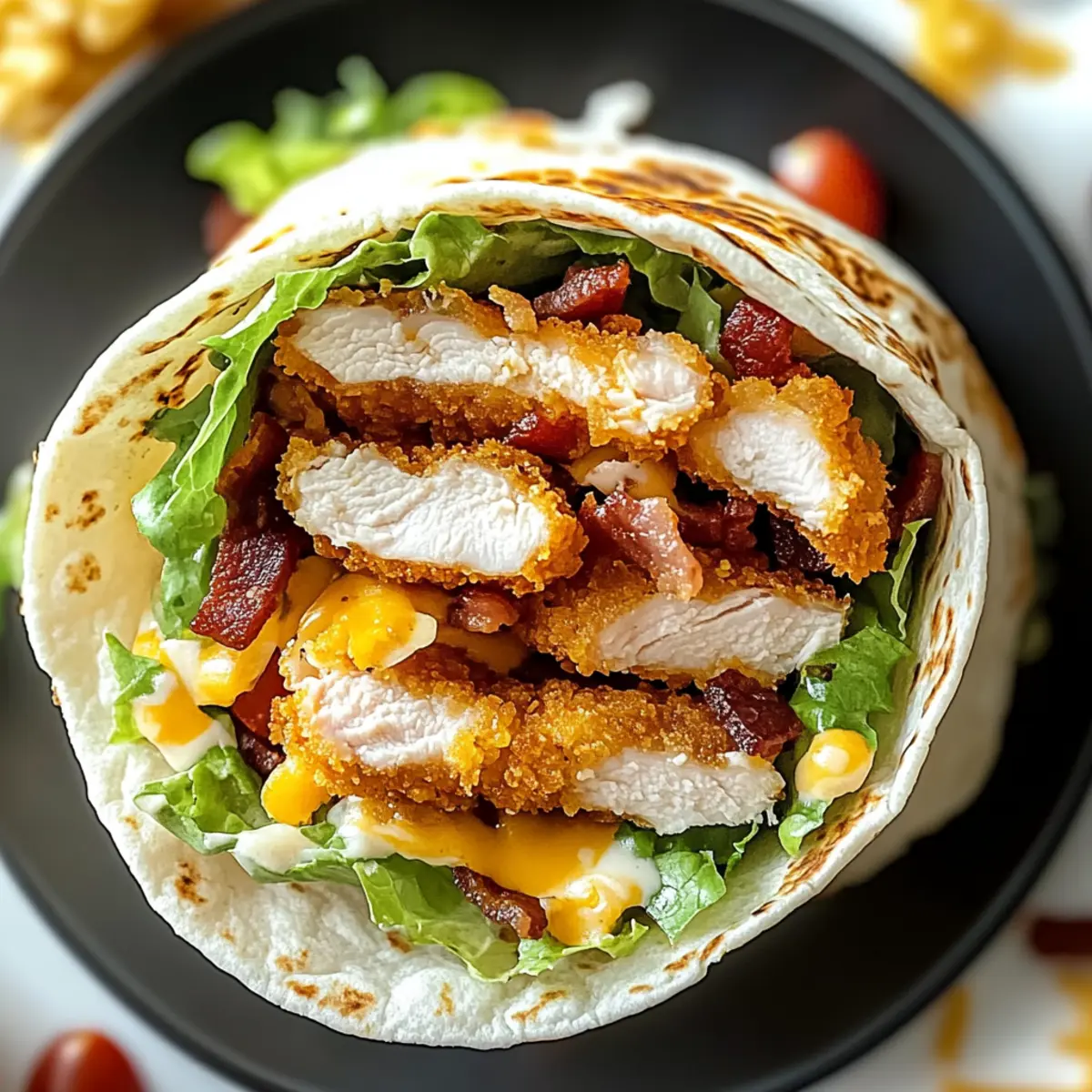 Krosse Hähnchen-Bacon-Ranch-Wickel ganz einfach gemacht