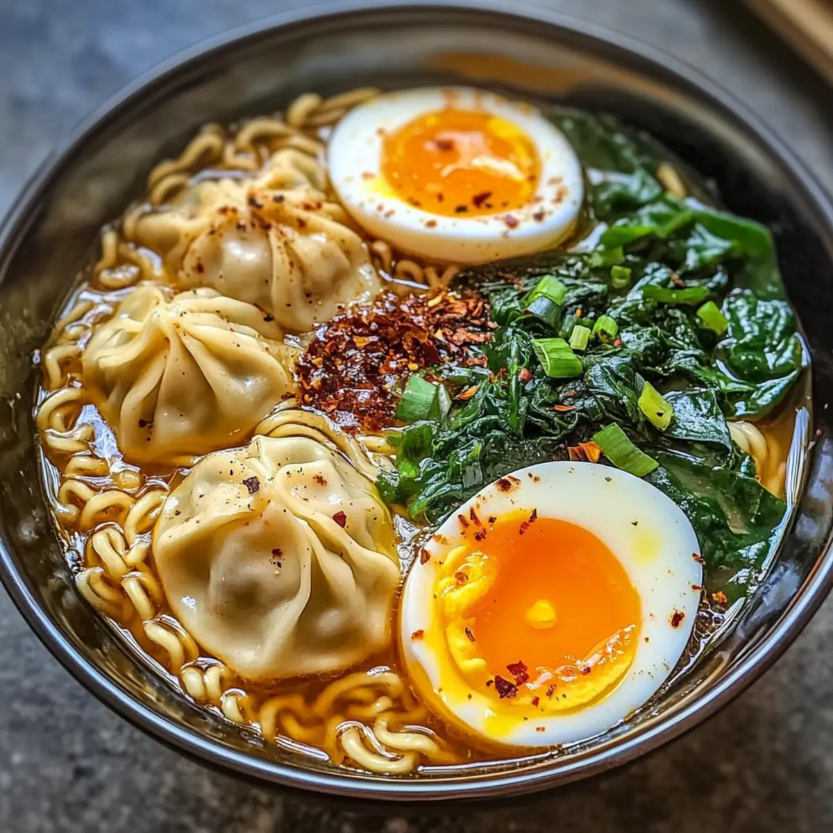 Teigtaschen Ramen Schüssel für dein Wohlfühlessen