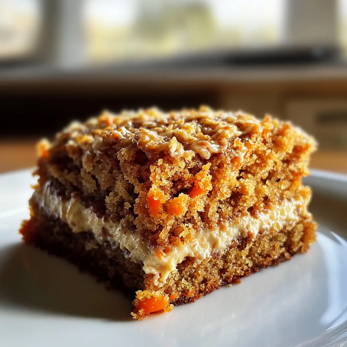 Einfacher mehlfreier Haferflocken Karottenkuchen