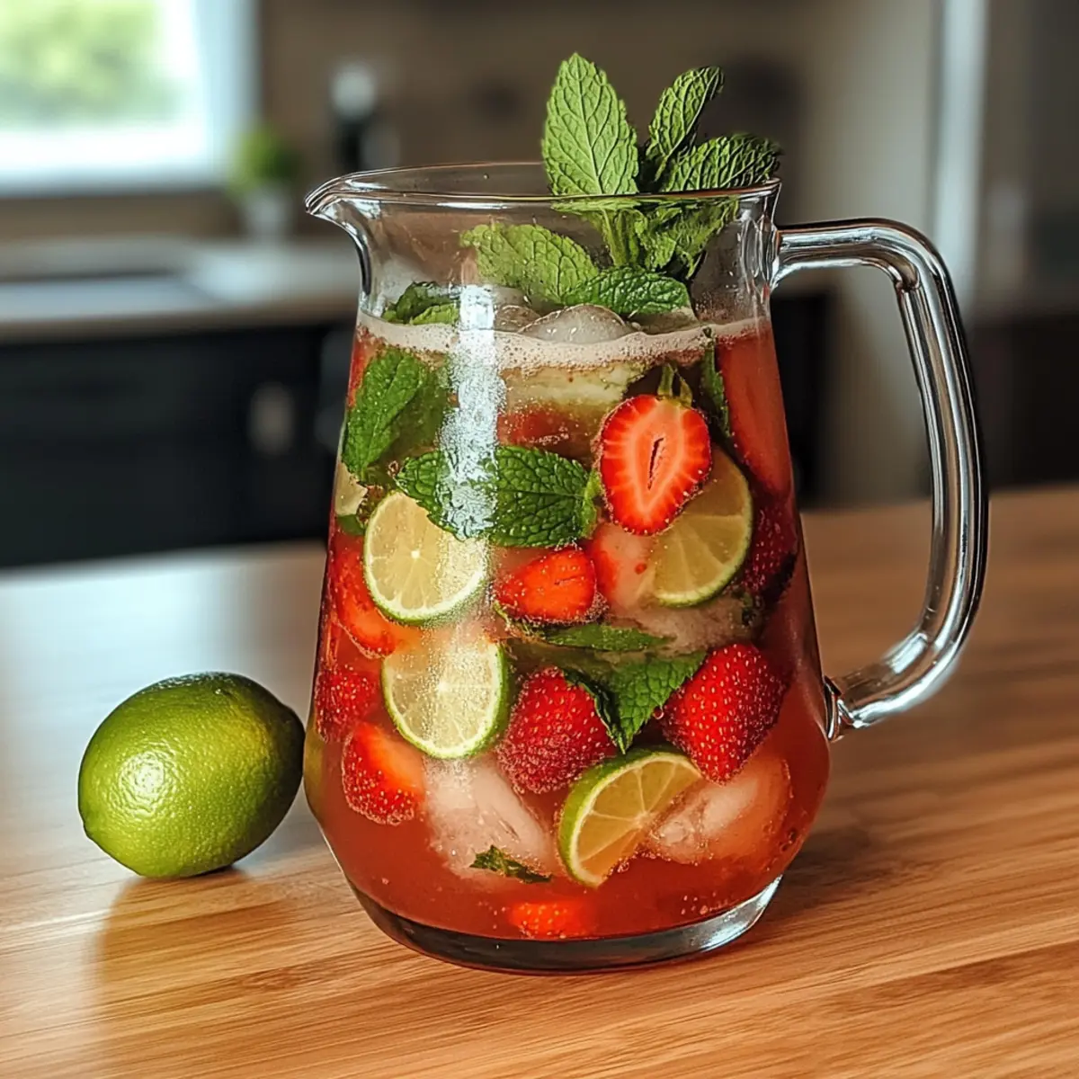Erdbeerbowle alkoholfrei für heiße Sommertage