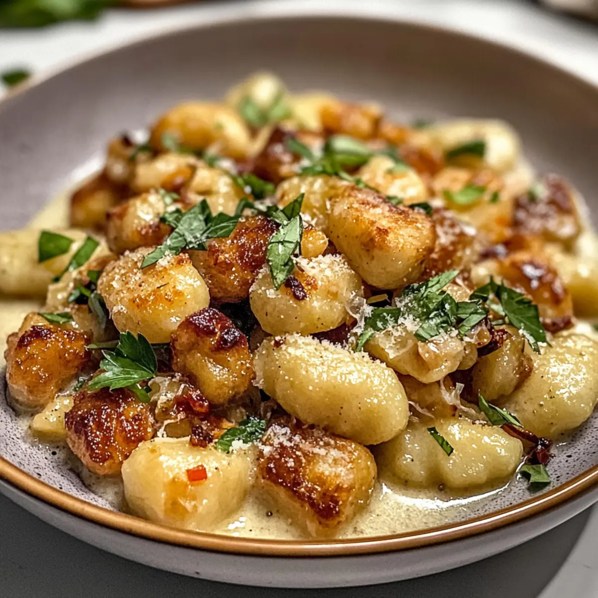 Gebratene Gnocchi mit karamellisiertem Blumenkohl